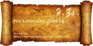 Hartenstein Zsófia névjegykártya