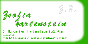 zsofia hartenstein business card